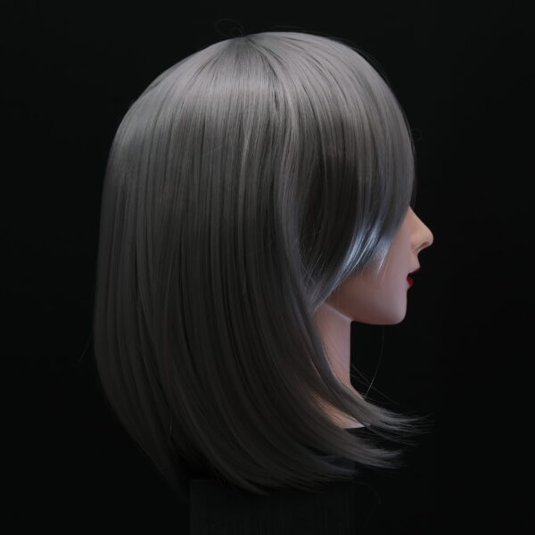 Ash Grey Hair Rose Wig - 35cm