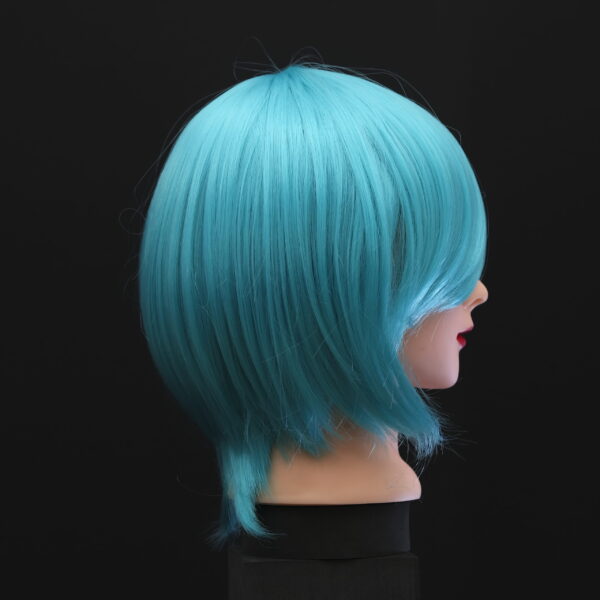 Teal Hair Rose Wig - 35cm