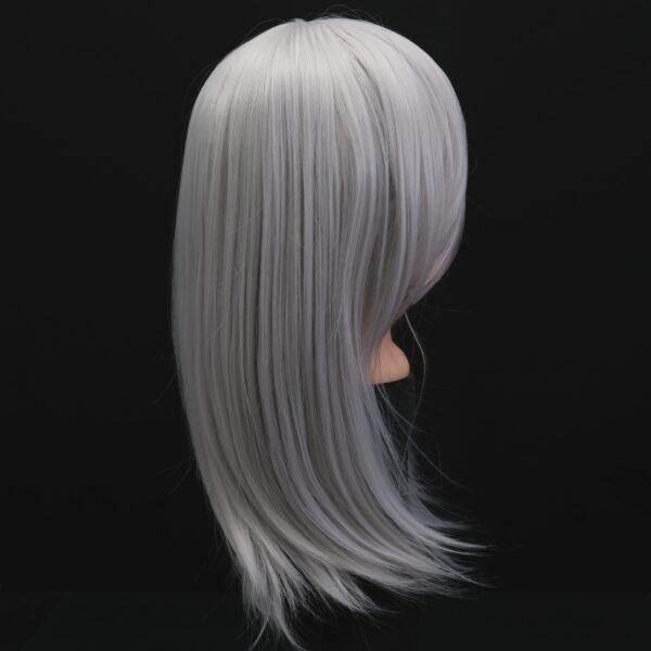 Silver/White Hair Rose Wig - 46cm